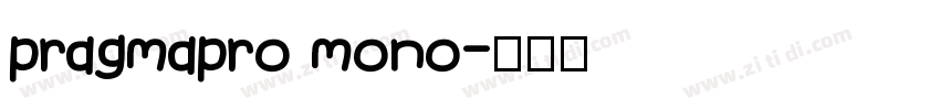 pragmapro mono字体转换